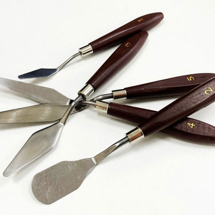 Painting Knife Set 5PC High Carbon Spring Steel Blades Sizes 1-5 - Toolzone KDPPK001