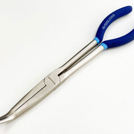 Bent Nose Pliers 45 Degree 11 Crv Soft Grip Handles - Toolzone KDPPL133