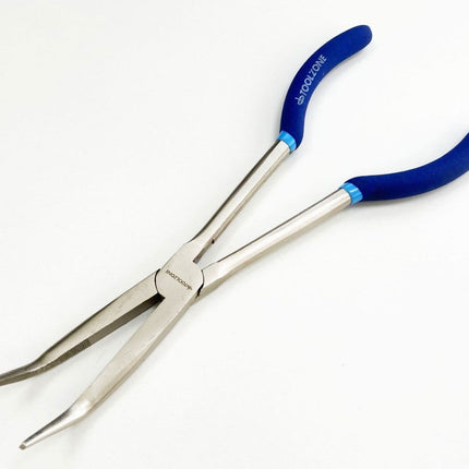 Bent Nose Pliers 45 Degree 11 Crv Soft Grip Handles - Toolzone KDPPL133