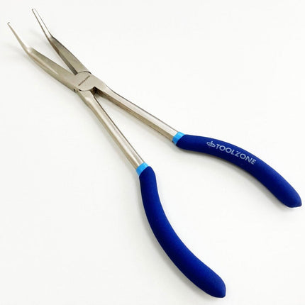 Bent Nose Pliers 45 Degree 11 Crv Soft Grip Handles - Toolzone KDPPL133