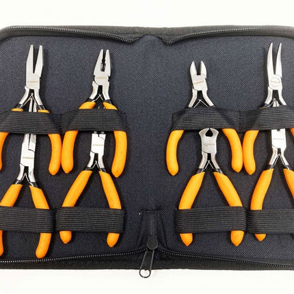 Mini Plier Set Assorted 8PC Chrome Vanadium Steel - Toolzone KDPPL137