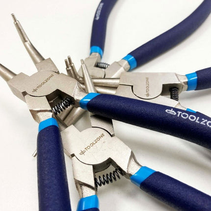 Circlip Plier Set 4PC 7 Crv 6150 Drop Forged Steel - Toolzone KDPPL138