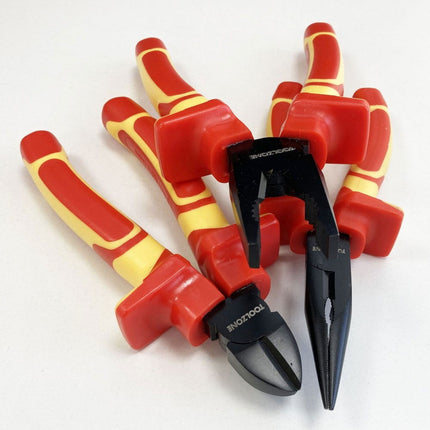 Vde Plier Set 3PC EN60900:2012 Crv Induction Hardened - Toolzone KDPPL144