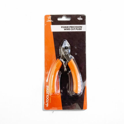 Mini Wire Cut Pliers Stainless Steel 95mm Pvc Handle - Toolzone KDPPL183