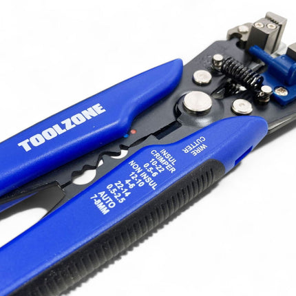 Auto Stripper And Crimper 10-24 awg 0.13-6.0mm² Blue - Toolzone KDPPL256