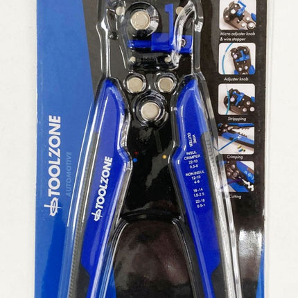 Auto Wire Stripper And Crimpers 10-24 awg 0.2-6.0mm² - Toolzone KDPPL298