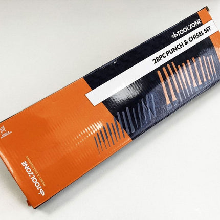 Punch And Chisel Set 28PC Jumbo Crv Vinyl Pouch - Toolzone KDPPN006