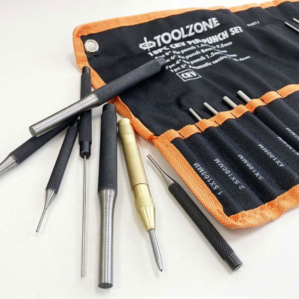 Punch Set 18PC Crv 1.5mm-9.5mm Tetron Wallet - Toolzone KDPPN011