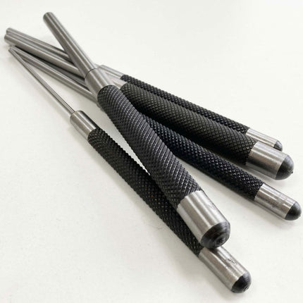 Pin Punch Set Parallel 5PC 1/8, 3/16, 1/4, 5/16, 3/8 Hardened Steel - Toolzone KDPPN100