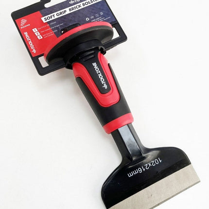Brick Bolster 216 x 102 x 22mm Drop Forged Steel Soft Grip - Toolzone KDPPN171