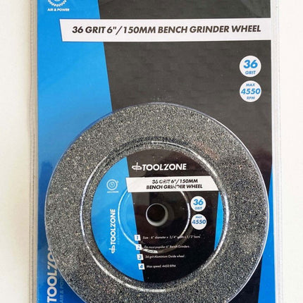 Grinding Wheel Coarse 6 36GRIT 19mm Thick Aluminium Oxide - Toolzone KDPPW020C