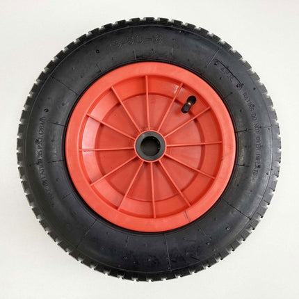 Wheelbarrow Wheel 350x85mm 4PLY 25mm Bore 3.50-8 - Toolzone KDPRM026