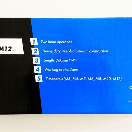 Hand Nut Riveter M3-M12 360mm - Toolzone KDPRV012