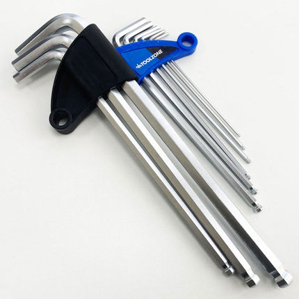 Extra-long Ball Hex Key Set 9PC 1.5-10mm - Toolzone KDPSD075