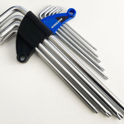 Extra-long Tamperproof Star Key Set 9PC T10-T50 - Toolzone KDPSD076