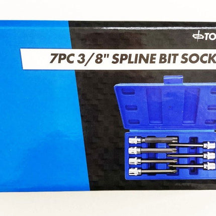 Spline Socket Set 7PC 3/8 Drive 110mm M4-M10 - Toolzone KDPSD080