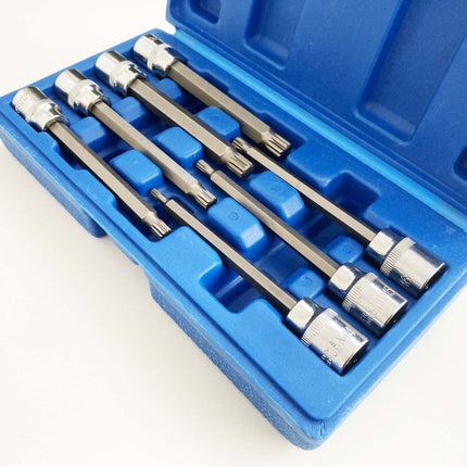 Spline Socket Set 7PC 3/8 Drive 110mm M4-M10 - Toolzone KDPSD080
