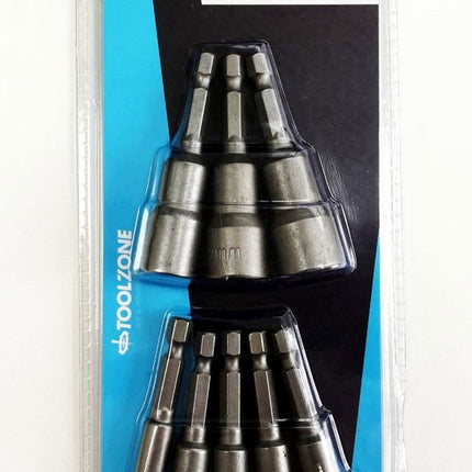 Magnetic Nut Driver Set 8PC 1/4 Drive 6-13mm 65mm Length - Toolzone KDPSD083