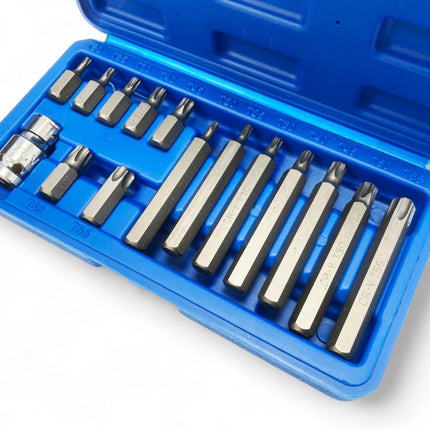 Star Bit Set 15PC With 1/2 Adaptor 30mm 75mm - Toolzone KDPSD129