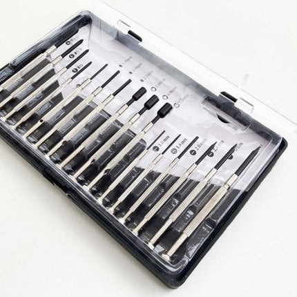 Precision Screwdriver Set 16PC Phillips 00-2 Slot 1-3.5mm Hex 1.5-2.5 Star 3-5 - Toolzone KDPSD212