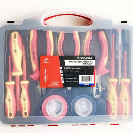 Vde Electricians Tool Kit 11PC - Toolzone KDPSD301