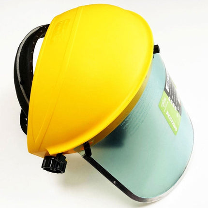 Yellow Clear Safety Visor Adjustable Head Band EN166 EN1731 - Toolzone KDPSF013
