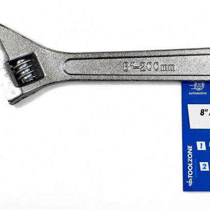 Adjustable Spanner 8 MAX Jaw 25mm Drop Forged Chrome Plated - Toolzone KDPSP043