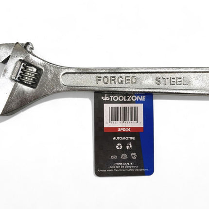Adjustable Spanner 10 MAX Jaw 29mm Drop Forged Chrome Plated - Toolzone KDPSP044