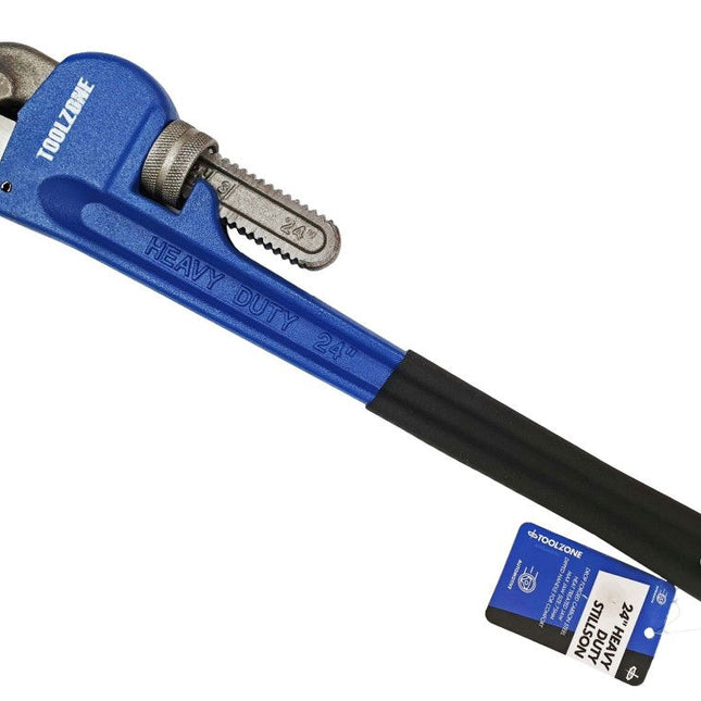 Stillson Wrench 24 MAX Jaw 86mm Drop Forged Foam Dipped Handle - Toolzone KDPSP069
