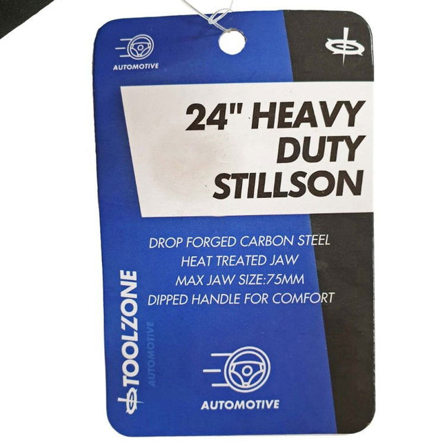 Stillson Wrench 24 MAX Jaw 86mm Drop Forged Foam Dipped Handle - Toolzone KDPSP069
