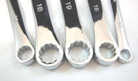 Long Ring Spanner Set 5PC 8x10 To 17x19mm Chrome Molybdenum - Toolzone KDPSP087