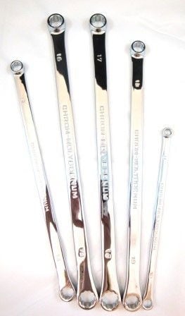 Long Ring Spanner Set 5PC 8x10 To 17x19mm Chrome Molybdenum - Toolzone KDPSP087
