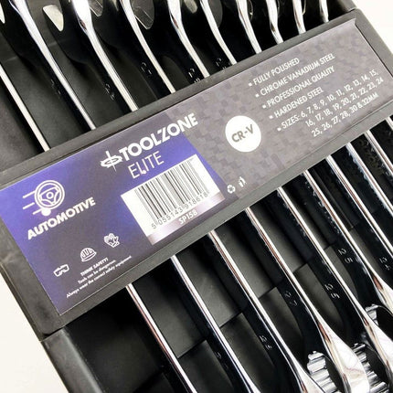 Combination Spanner Set 25pc 6-32mm Chrome Vanadium In Tray - Toolzone KDPSP158