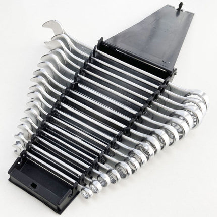 Combination Spanner Set 16pc 6-22mm Drop Forged Chrome Plated - Toolzone KDPSP193