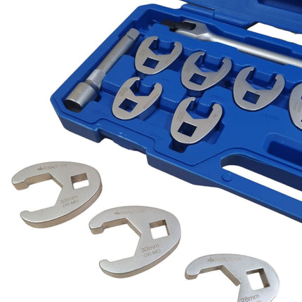 Crowfoot Wrench Set 1/2 Dr 13pc 20-32mm 6150 Chrome Molybdenum - Toolzone KDPSP195