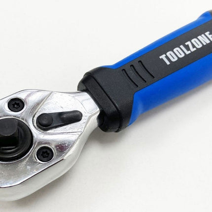 Ratchet Handle Stubby 1/4 & 3/8 Drive 72 Teeth 5-3/8 - Toolzone KDPSS065