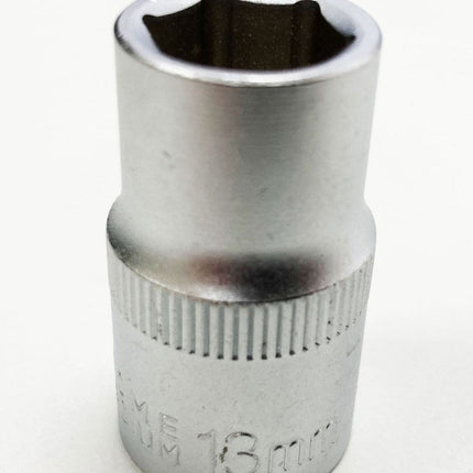 Socket 1/2 Drive 13mm Crv Satin Single Hex - Toolzone KDPSS072
