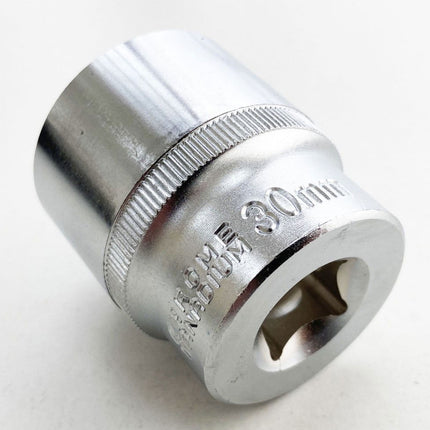 Socket 1/2 Drive 30mm Crv Satin Single Hex - Toolzone KDPSS087
