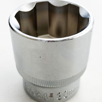 Socket 1/2 Drive 30mm Crv Satin Single Hex - Toolzone KDPSS087