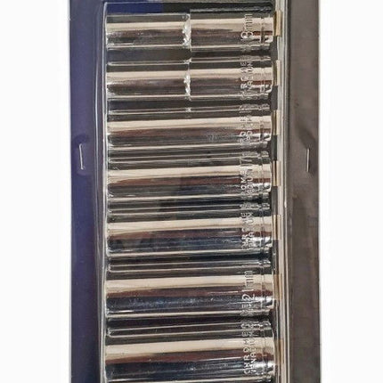 Socket Set 1/2 Drive Deep Crv 8 Pieces 13-24mm Single Hex - Toolzone KDPSS098