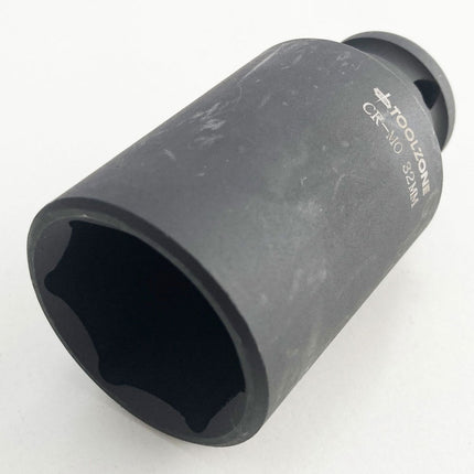 Impact Socket 1/2 Drive Deep 32mm Crmo - Toolzone KDPSS133