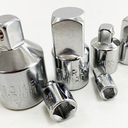 Adaptor Set 6 Pieces Crv Satin Finish - Toolzone KDPSS203