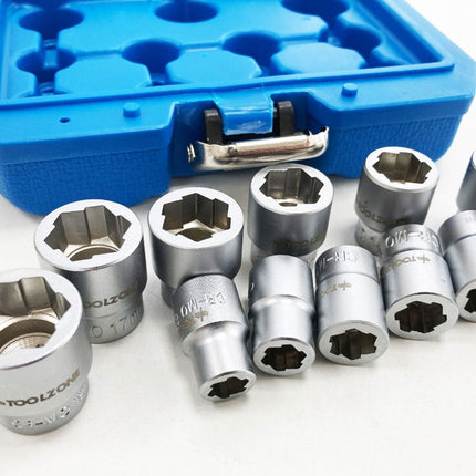 Twist Socket Set 3/8 Drive 11 Pieces 9-19mm Chrome Molybdenum - Toolzone KDPSS209
