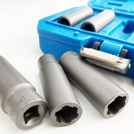 Deep Bolt Extractor Set 5 Pieces 3/8 Drive 10mm-16mm Chrome Molybdenum - Toolzone KDPSS287