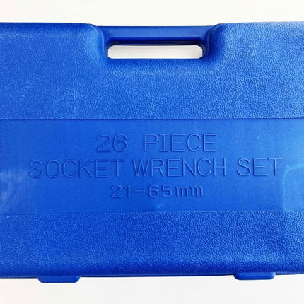 Socket Set 26 Pieces 3/4 And 1 Drive 21mm-65mm Carbon Steel - Toolzone KDPSS301