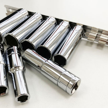 Deep Socket Set 8 Pieces 3/8 Drive Af Crv 5/16-3/4 - Toolzone KDPSS303