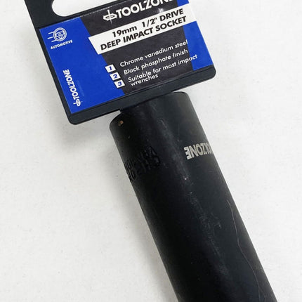 Deep Impact Socket 19mm 1/2 Drive Crv - Toolzone KDPSS320