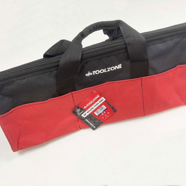Toolbag 24 Wide Opening Heavy Duty Nylon With 6 External Pockets - Toolzone KDPTB026