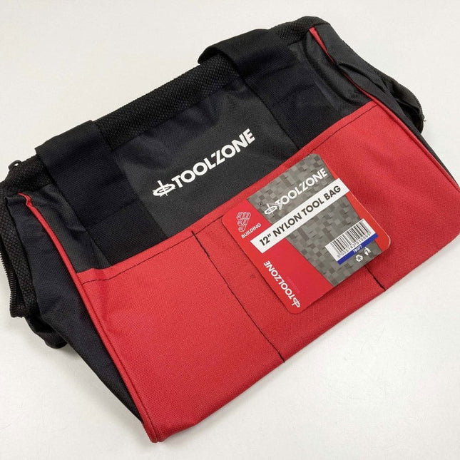 Toolbag Wide Opening 12 Heavy Duty Nylon With Wire Frame - Toolzone KDPTB077