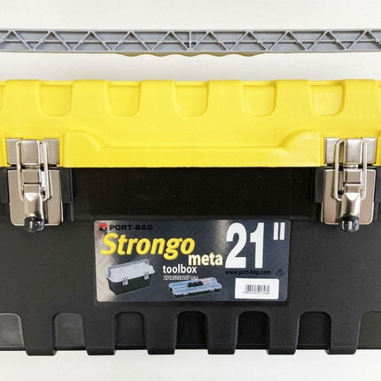 Toolbox Strongo 21 Heavy Duty With Metal Clasps And Carry Tray - Toolzone KDPTB087